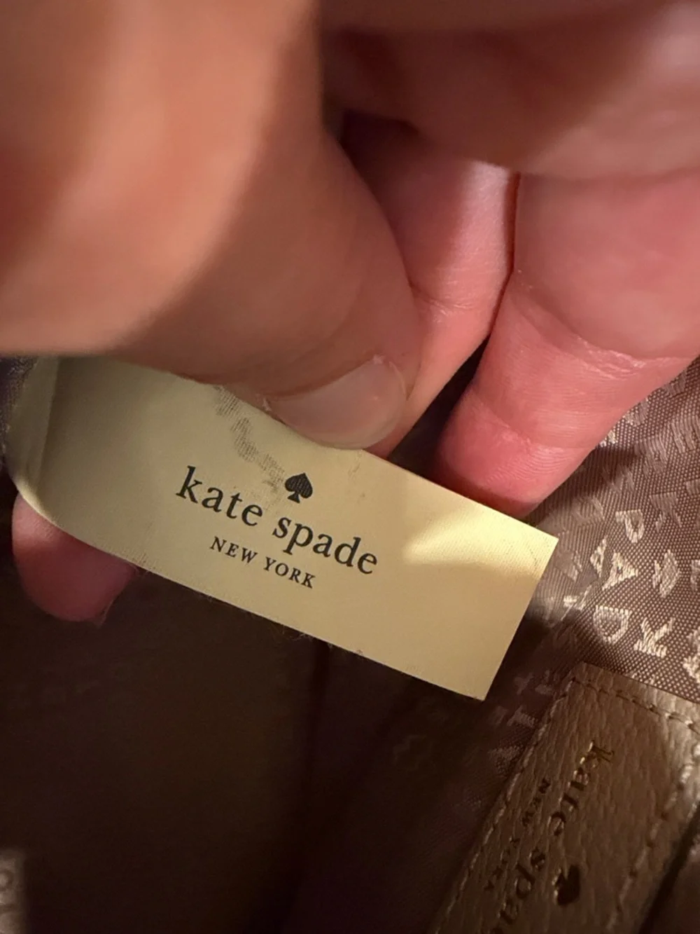 kate spade Two-Tone Dome Satchel in Beige and Cream
